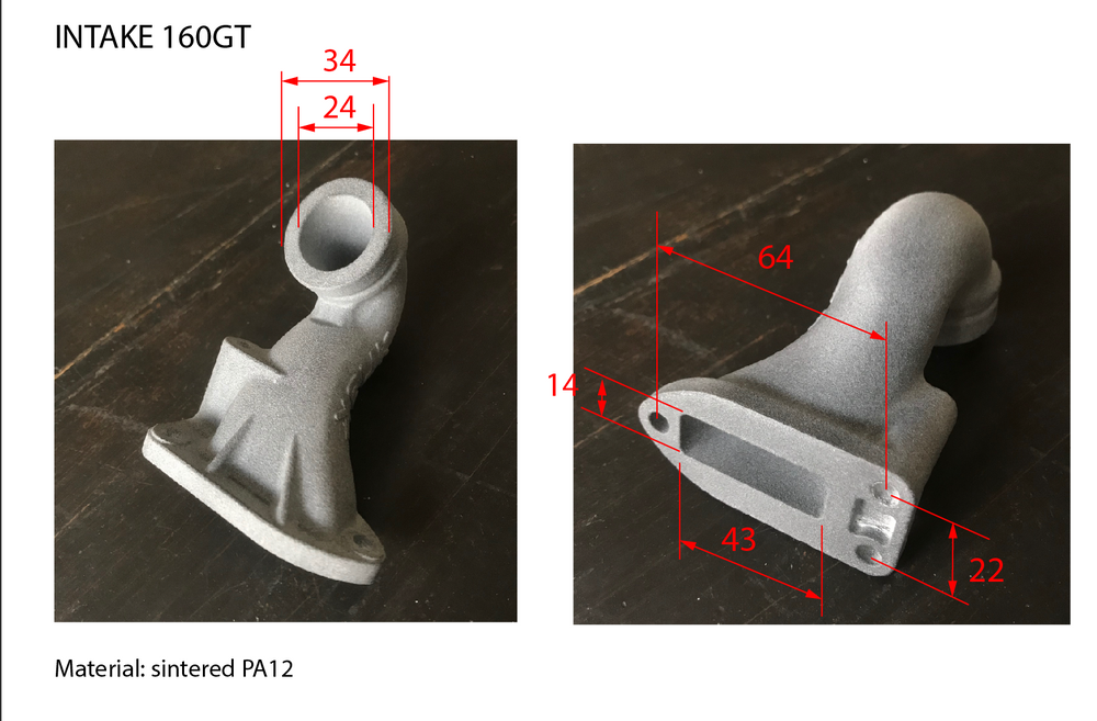 Intake manifold 34/24 Motovespa 160GT